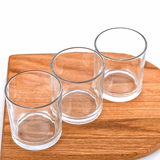 Round Shape Plain Glass/Jar (220 ML)) - 1Pc